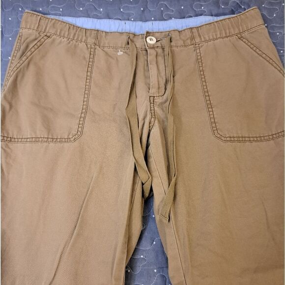 Land's End tan pants size 12 petite - Picture 2 of 6